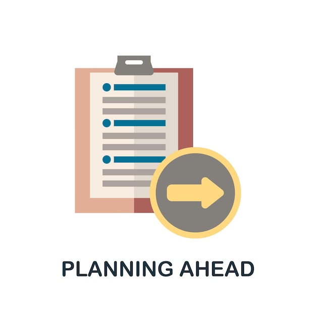 Planning Ahead icon Simple element from business growth collection Creative Planning Ahead icon for web design templates infographics and more