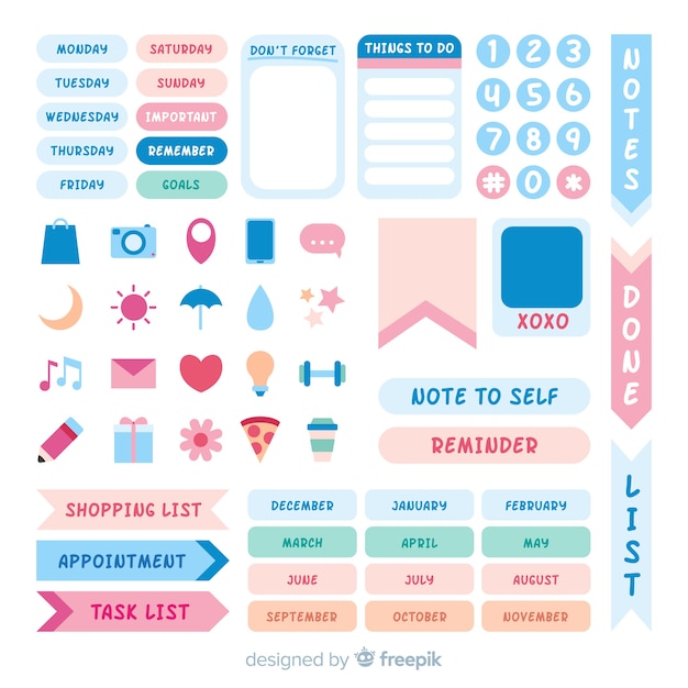 Vector planning elements sample