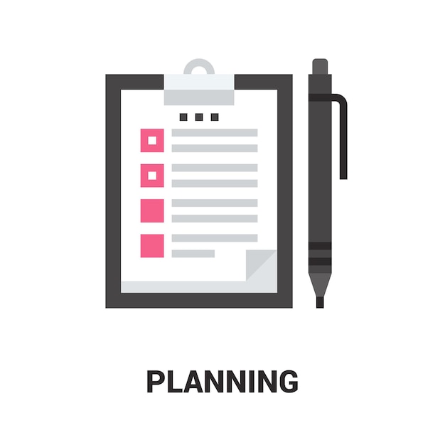 Planning icon concept