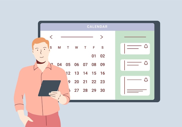 Planning schedule and online calendar concept