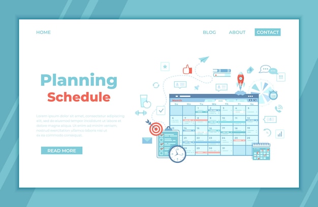 planning schedule online web page interface planner organizer calendar project plan with tasks an