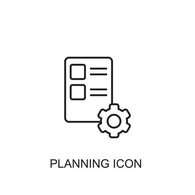 Planning vector icon icon