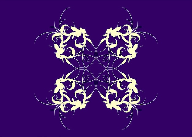 Vector plant background symmetrical motif