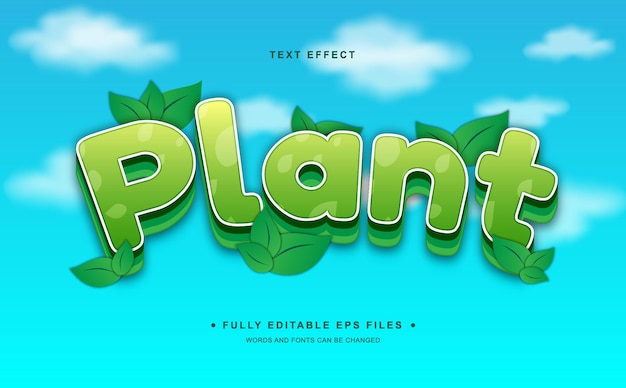 Plant bewerkbaar teksteffect