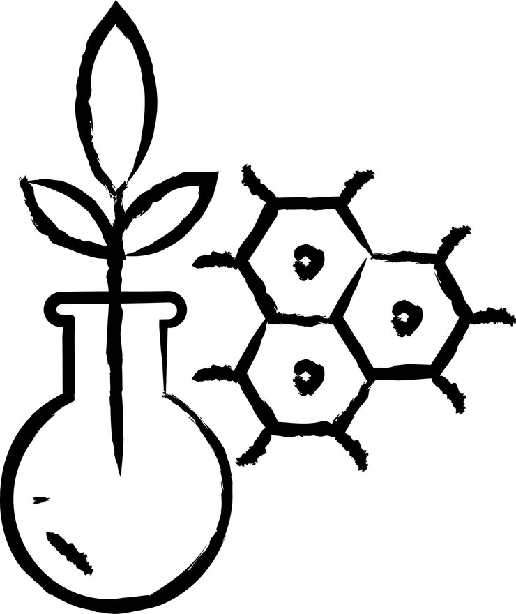वेक्टर plant biology hand drawn vector illustration