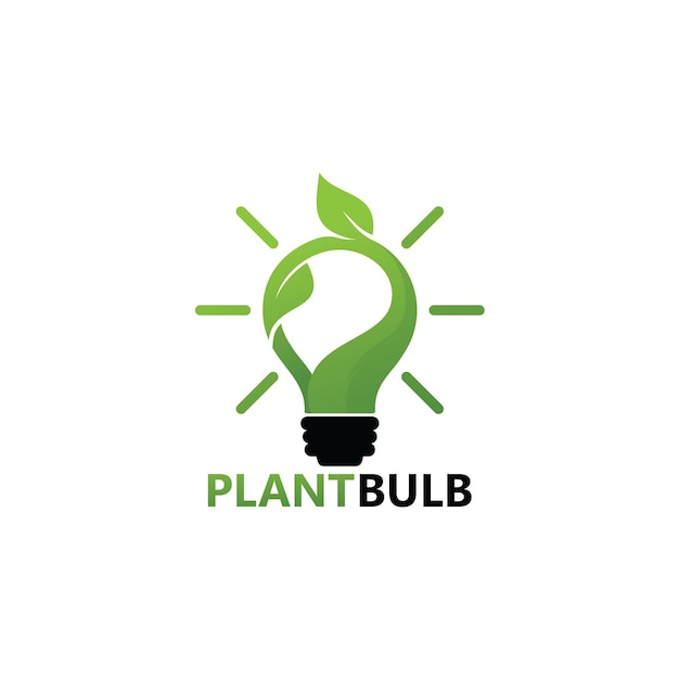 Plant Bulb Logo Template Design