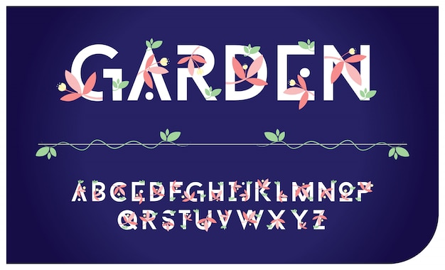 Plant Garden Alphabet Letters Font