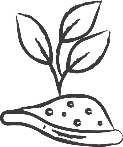 植物の手描きのベクトルイラスト