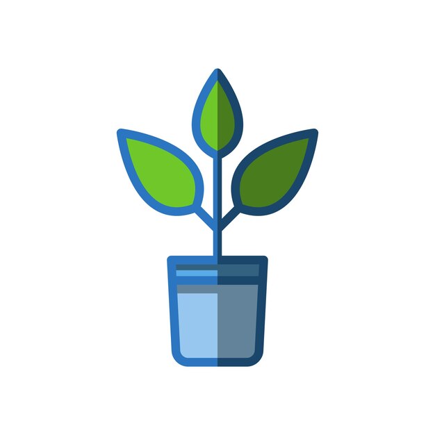 Vector plant icon design vector template simple and modern