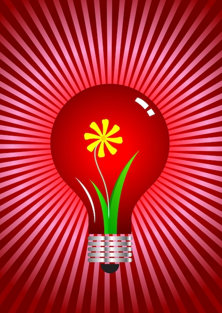 Plant idea. Spend in the light bulb.