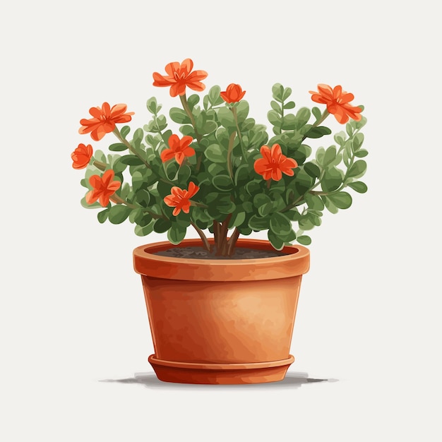 plant in een pot in cartoon natuur illustratie