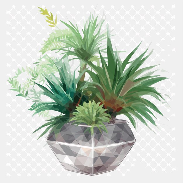 Plant in een pot in cartoon natuur illustratie