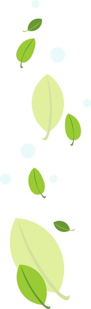 Plant Leaves Pattern in Flat Style