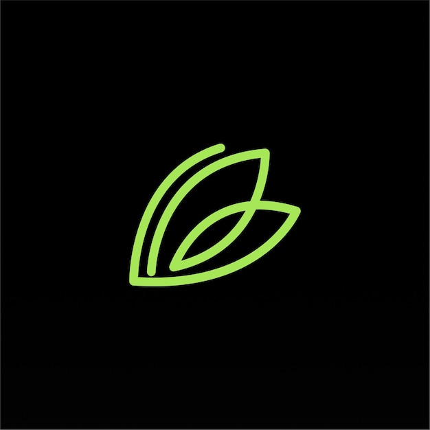 植物のロゴデザインコンセプトのテンプレート 葉のロゴアイコンのデザイン 自然のロゴのデザインテンプレート