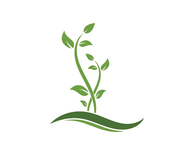 Vector plant logo pictogram vector illustratie ontwerpsjabloon