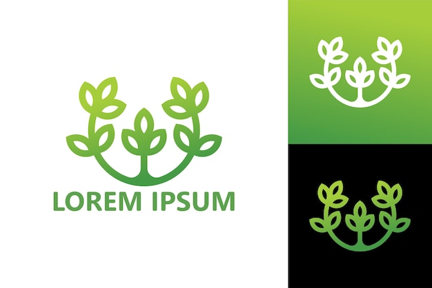 Vector plant logo template design vector