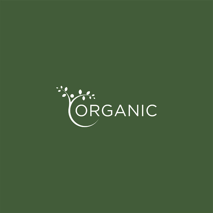 Vector plant people organic logo design vector graphic