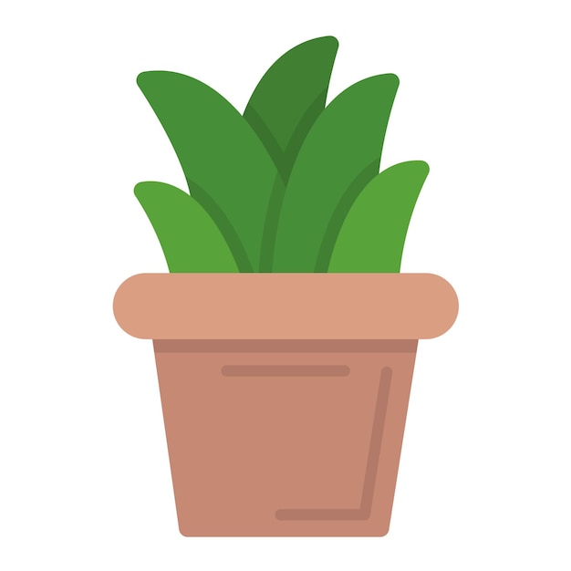 Vector plant pot flat illustration