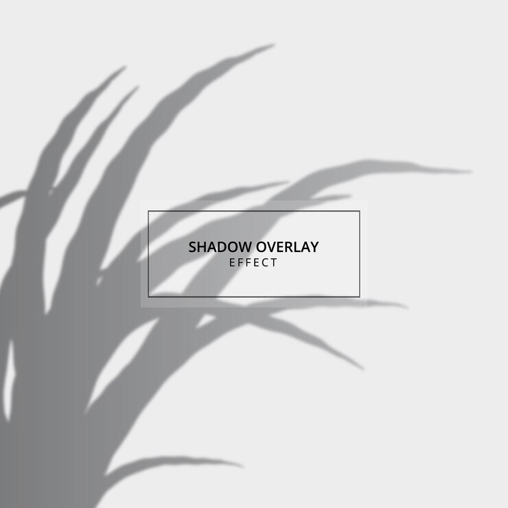 Vector plant shadow overlay effect