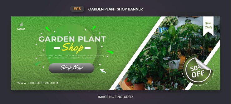 Plant Shop banner template