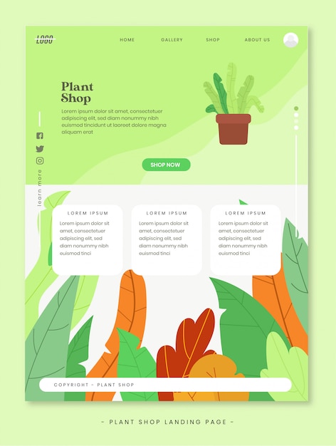 Plant shop web landing page