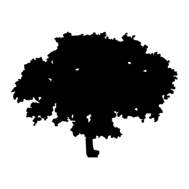 Vector plant and tree silhouette illustration vector