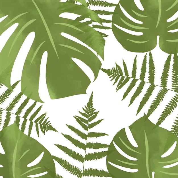 Vector plant tropical leaf vector design background