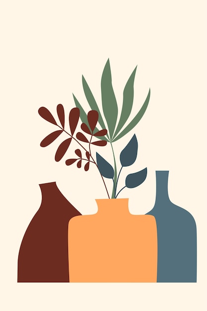 plant in vase boho minimalist