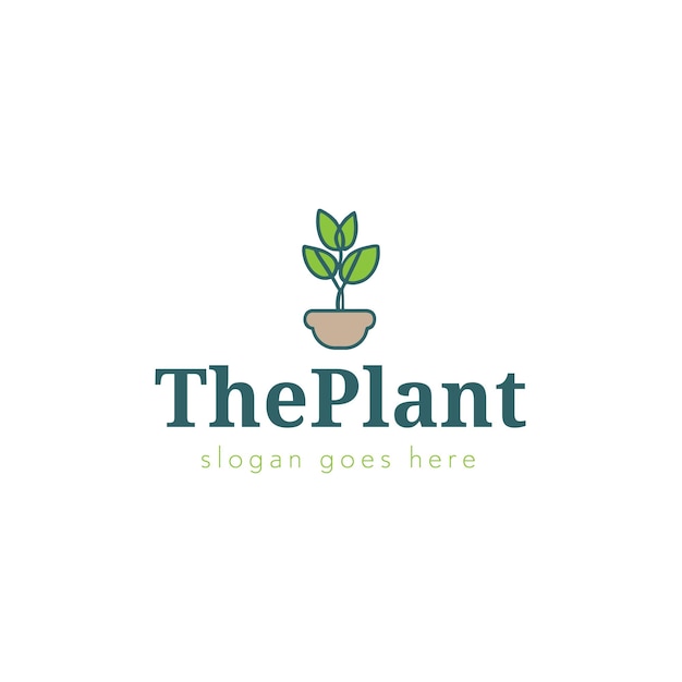 Vector plant vector logo design