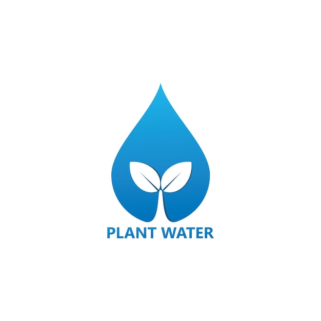 Plant Water Logo Template Design