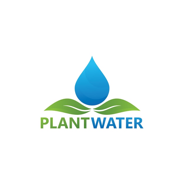 Plant Water Logo Template Design