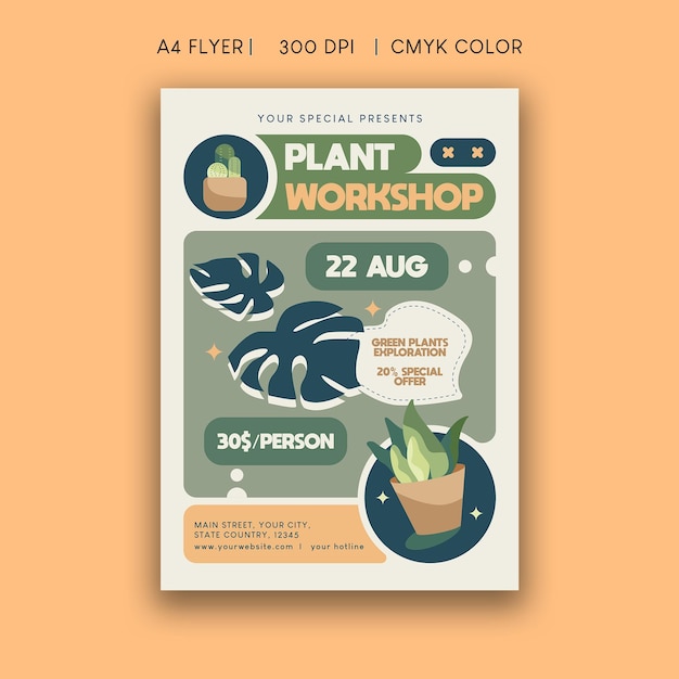 Vector plant workshop flyer