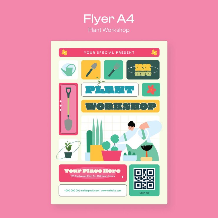 Vector plant workshop flyer