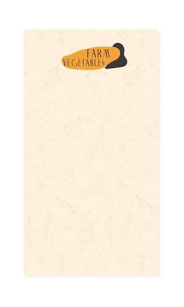 Plantaardige hand getekende vintage vectorillustratie geweldig voor menu banner label logo flyer