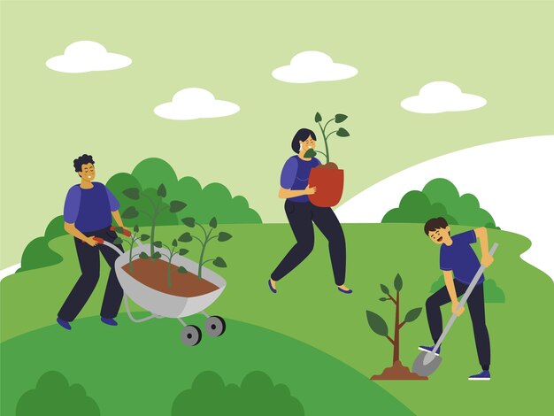 Plantation Concept Illustratie Stijlvol en mooi