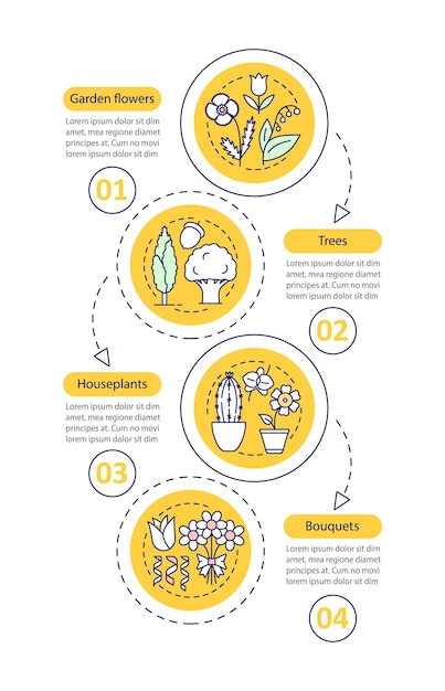 Planten vector infographic sjabloon