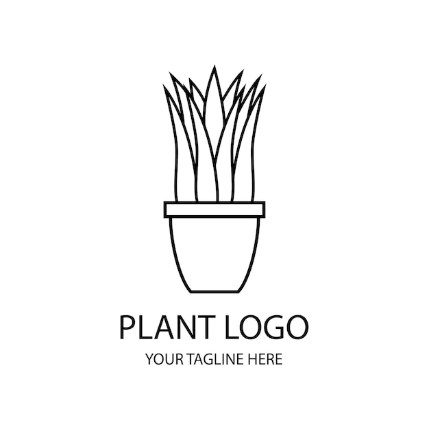 Plantensilhouet zwart-wit