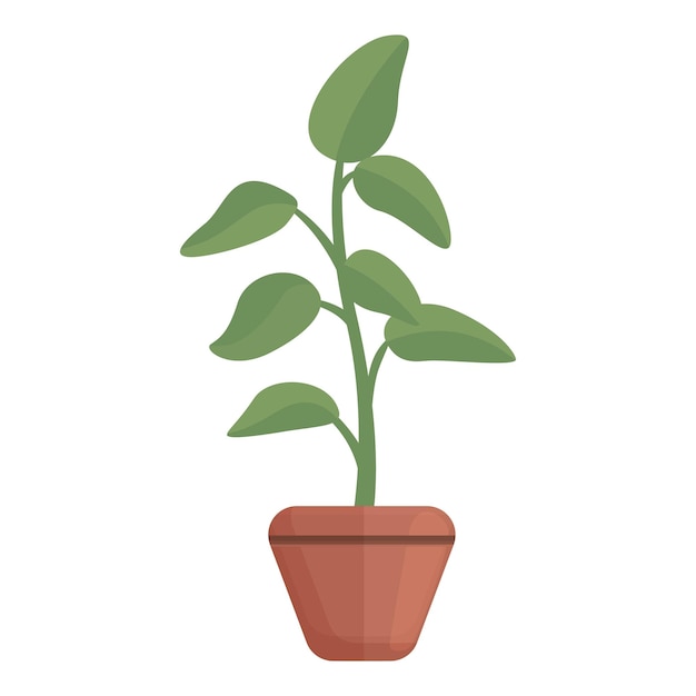 Plantkunde plant pot pictogram Cartoon van Botany plant pot vector pictogram voor webdesign geïsoleerd op een witte achtergrond