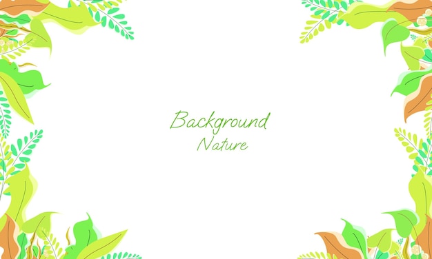 Plants illustration background for nature theme