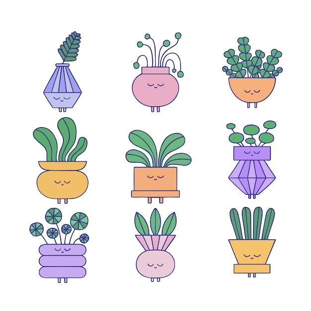 plants vector icon designs