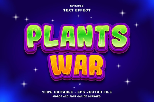 Plants war game logo design