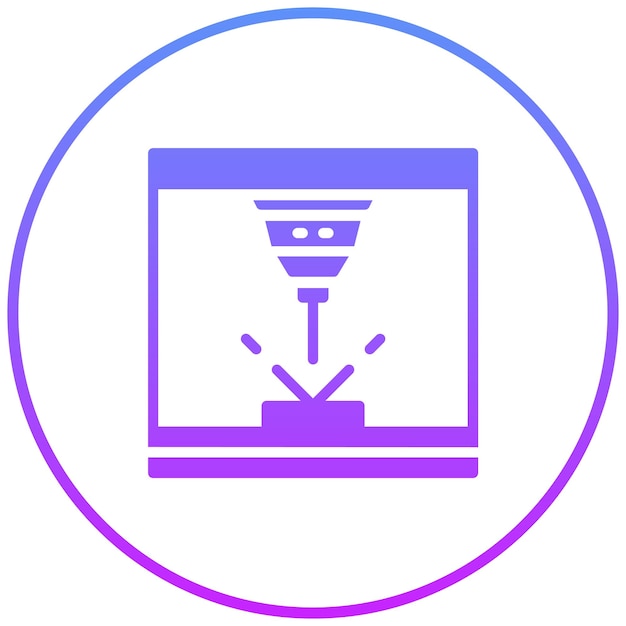 Plasma Laser vector icon illustration of Industrial Process iconset