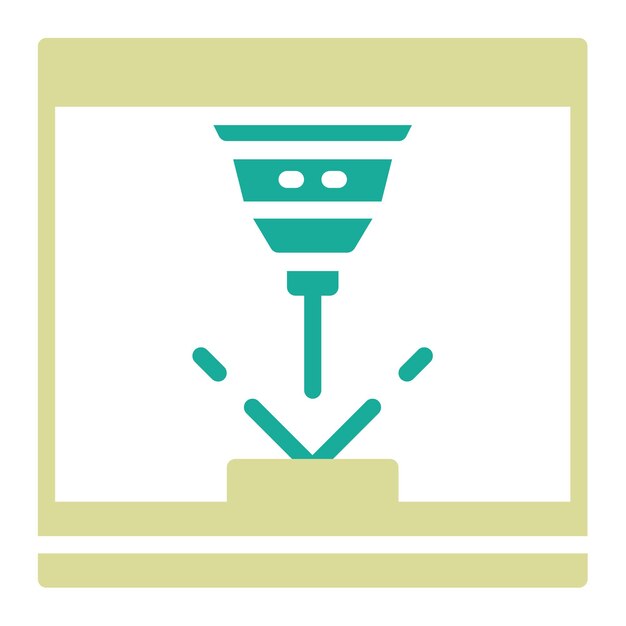 Plasma Laser vector icon illustration of Industrial Process iconset