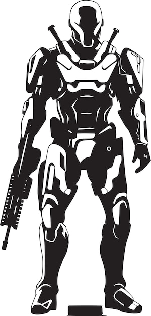 Vettore simbolo dell'arma vettoriale plasmadefender cyberguardian emblema dell'arma futuristica