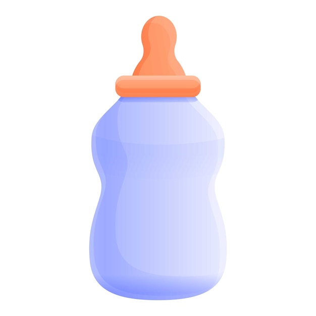 ベクトル 白い背景に隔離されたウェブデザインのためのプラスチック製の乳瓶のベクトルアイコン