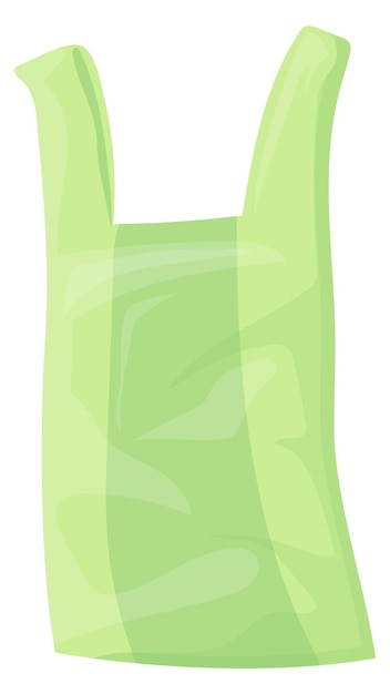 Icona del fumetto del sacchetto di plastica confezione monouso per supermercato