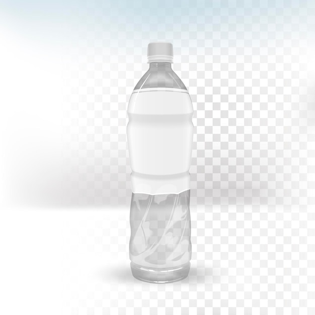 Vector plastic beverage bottle