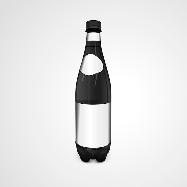 Vector plastic beverage bottle