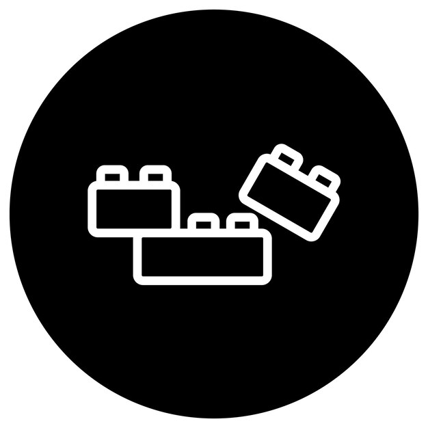 プラスチックブロック ベクトルアイコンデザインイラスト