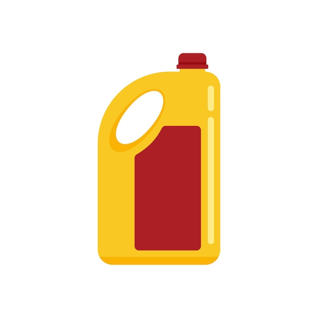 Vettore icona del detergente per bottiglie di plastica immagine piatta dell'icona vettoriale del detergente per bottiglie di plastica isolata su sfondo bianco